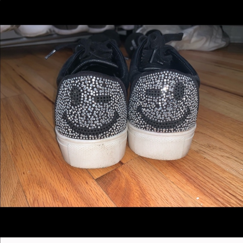 Steven Madden Smiley Platform Sneakers with rhinestones Sz 9 - Picture 1 of 9